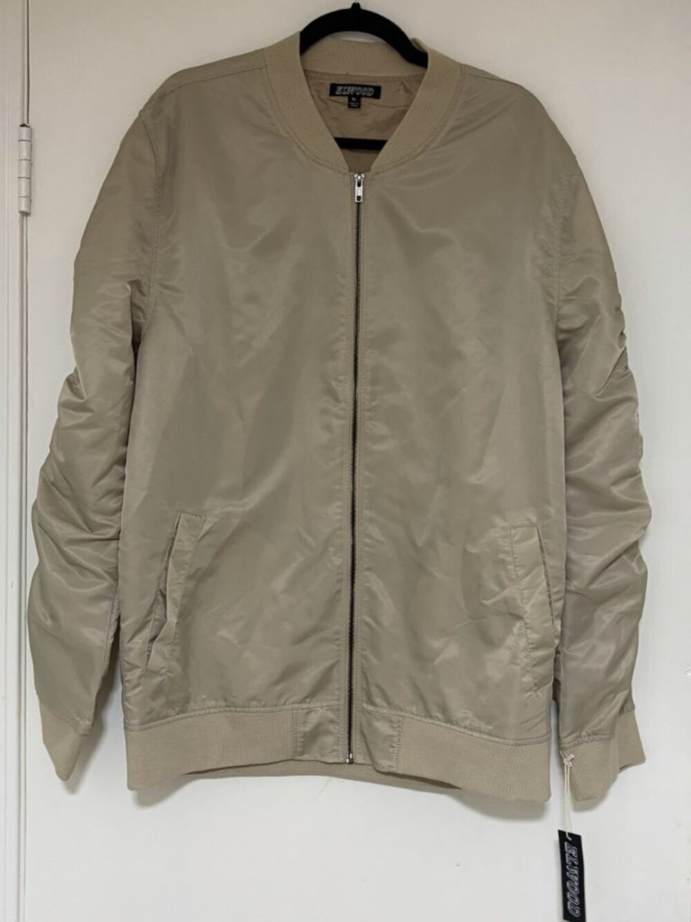Elwood Men’s Beige Bomber Jacket Size XL NWT
